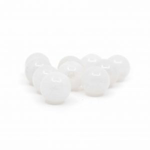 Edelsteen Losse Kralen Witte Jade - 10 stuks (10 mm)