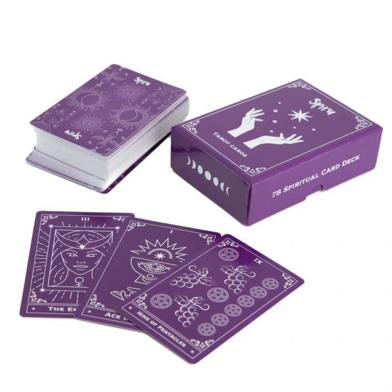 Spiru Tarotkaart Deck 78 Tarotkaarten Inclusief Doosje Paars