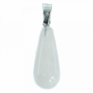 Edelsteen Hanger Witte Jade Kegel