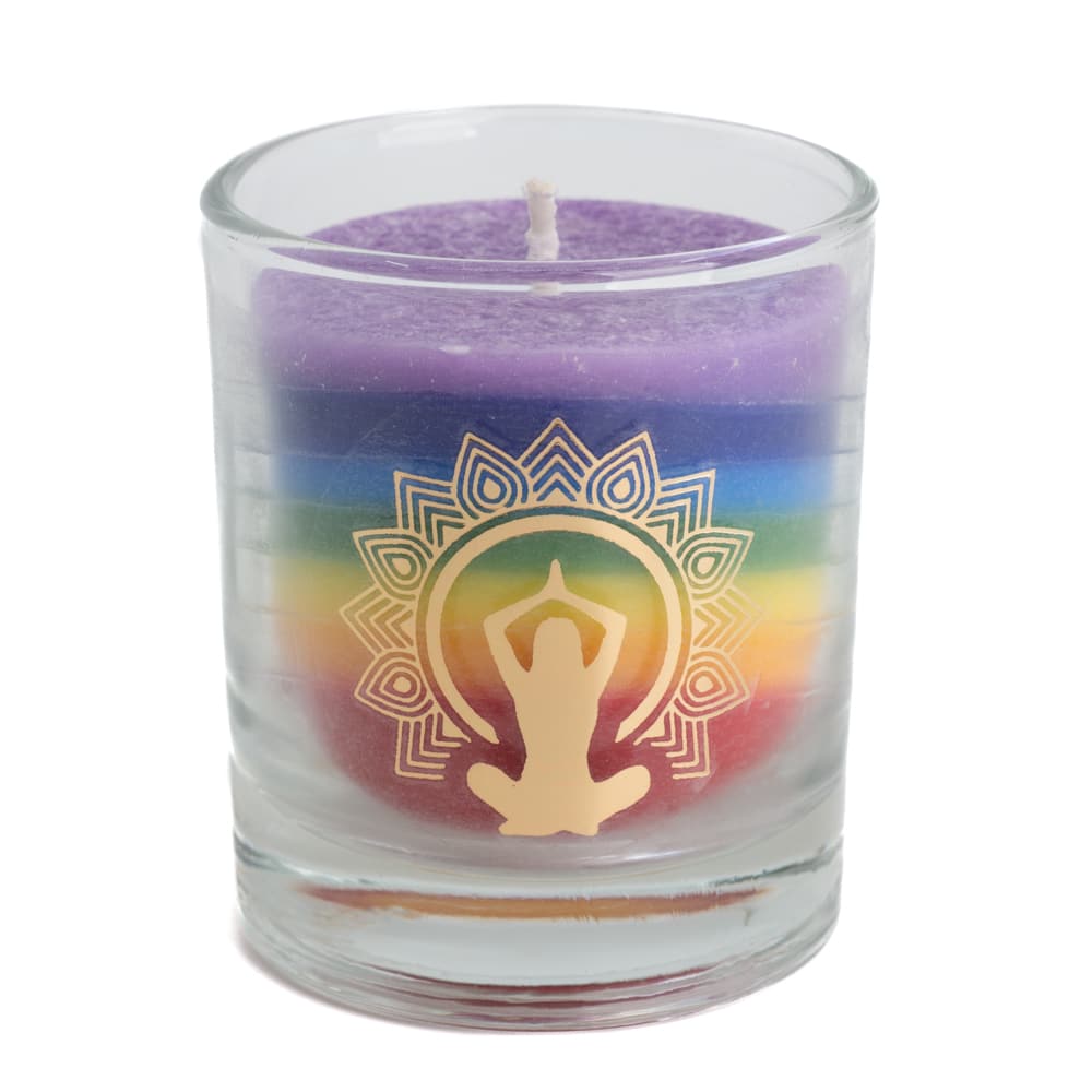 Fair Trade 7 Chakra S Stearine Kaars In Glas Zenvol