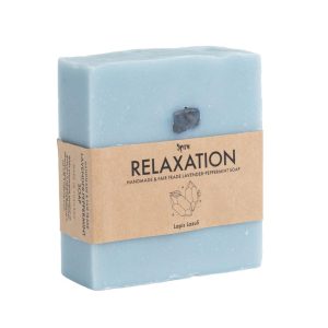 Spiru Fair Trade Edelsteen Zeep â€“ Lavendel-Pepermunt & Lapis Lazuli â€“ Relaxation (100 gram)