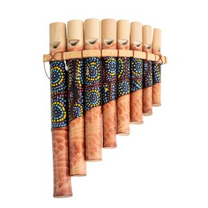 Bamboe Panfluit - Gekleurde Stippen (21 x 14 cm)