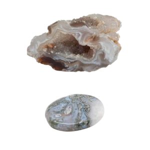 Ruwe Agaat Geode & Boomagaat Zaksteen Set - Bundel