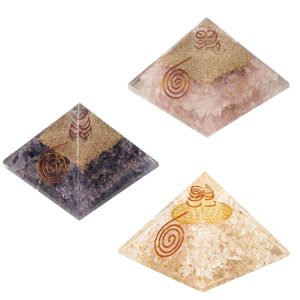 Orgonite Piramide Gouden Driehoek Set (70mm)