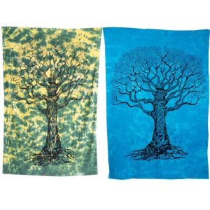 Authentieke Wandkleden Tree of Life Set (Blauw/Groen) - Bundel