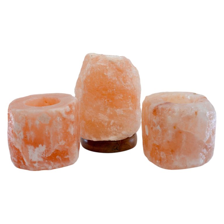 USB Zoutlamp en Waxinelichthouder Set - Bundel